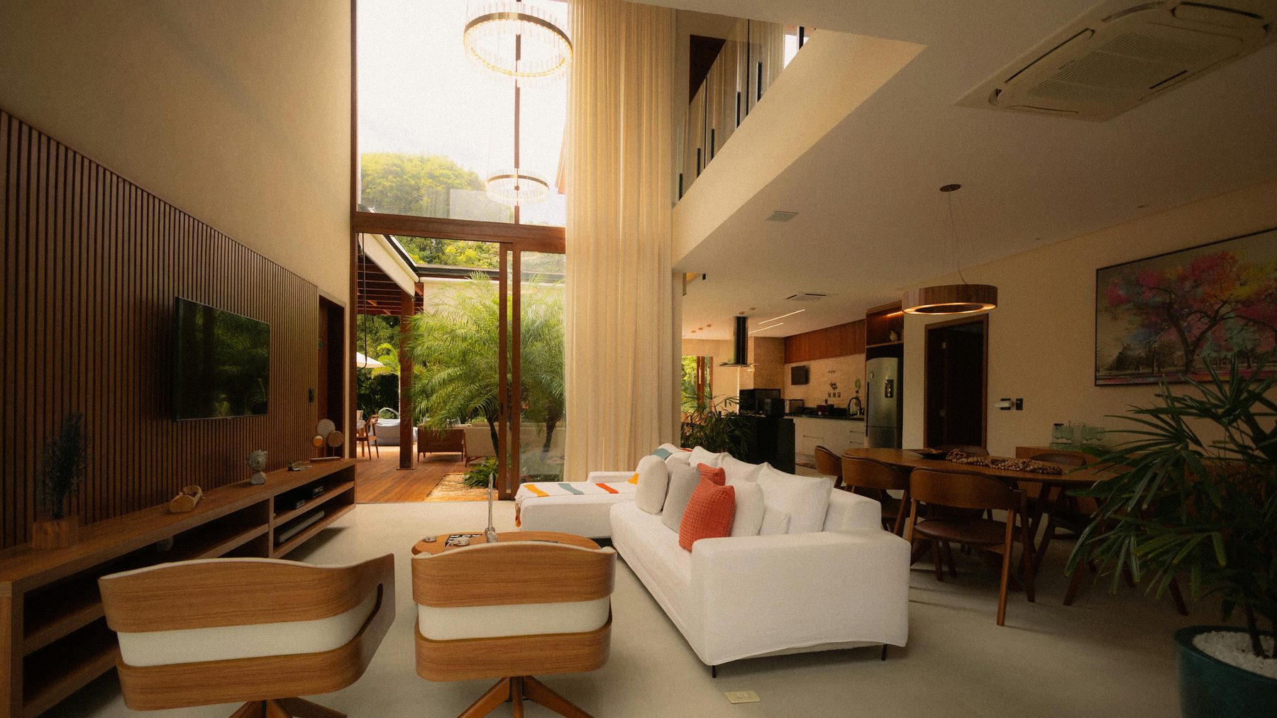 A still living room in a finished house.
